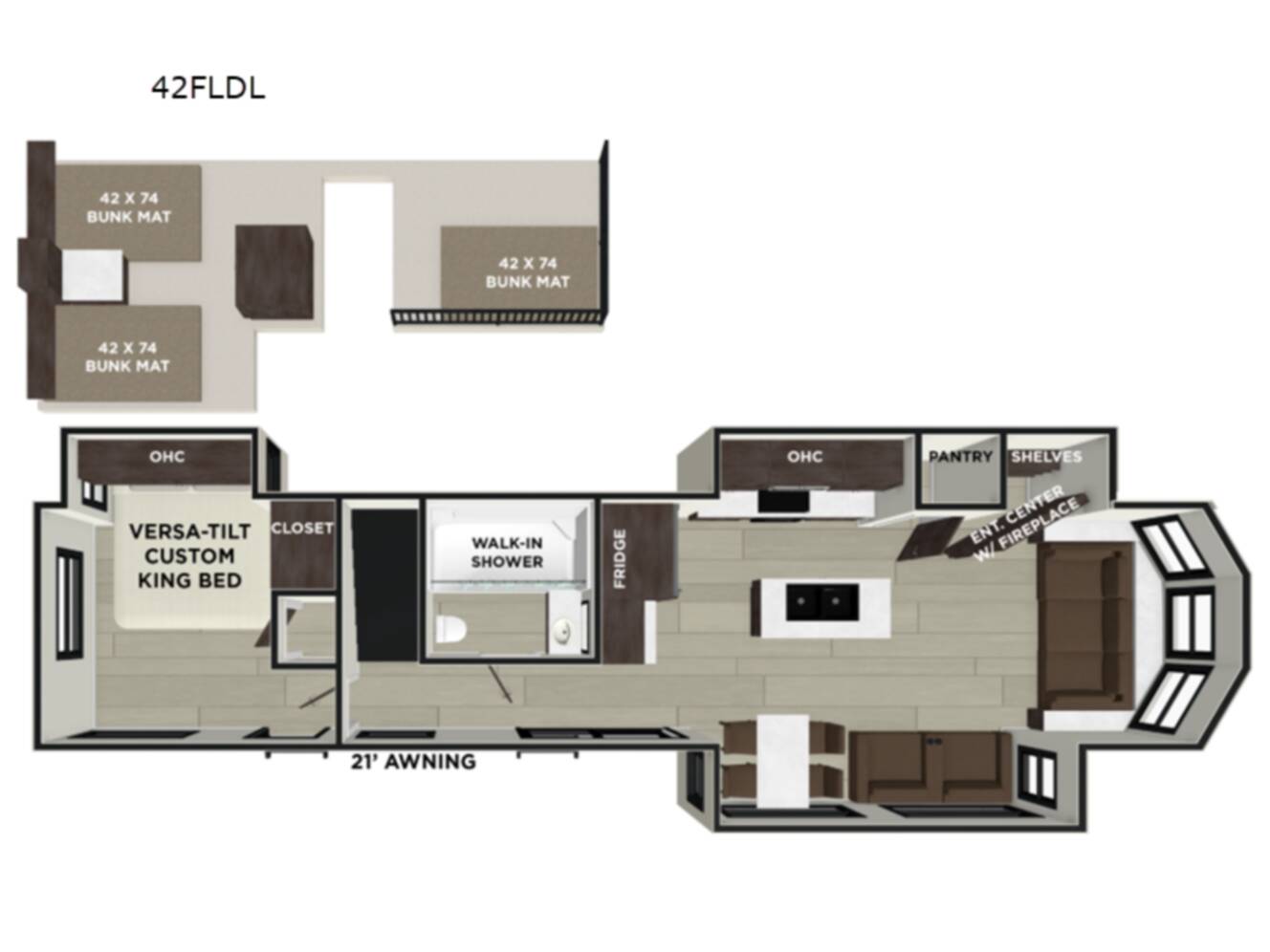 A photo of this 2027 Forest River Rv Salem Grand Villa 42FLDL