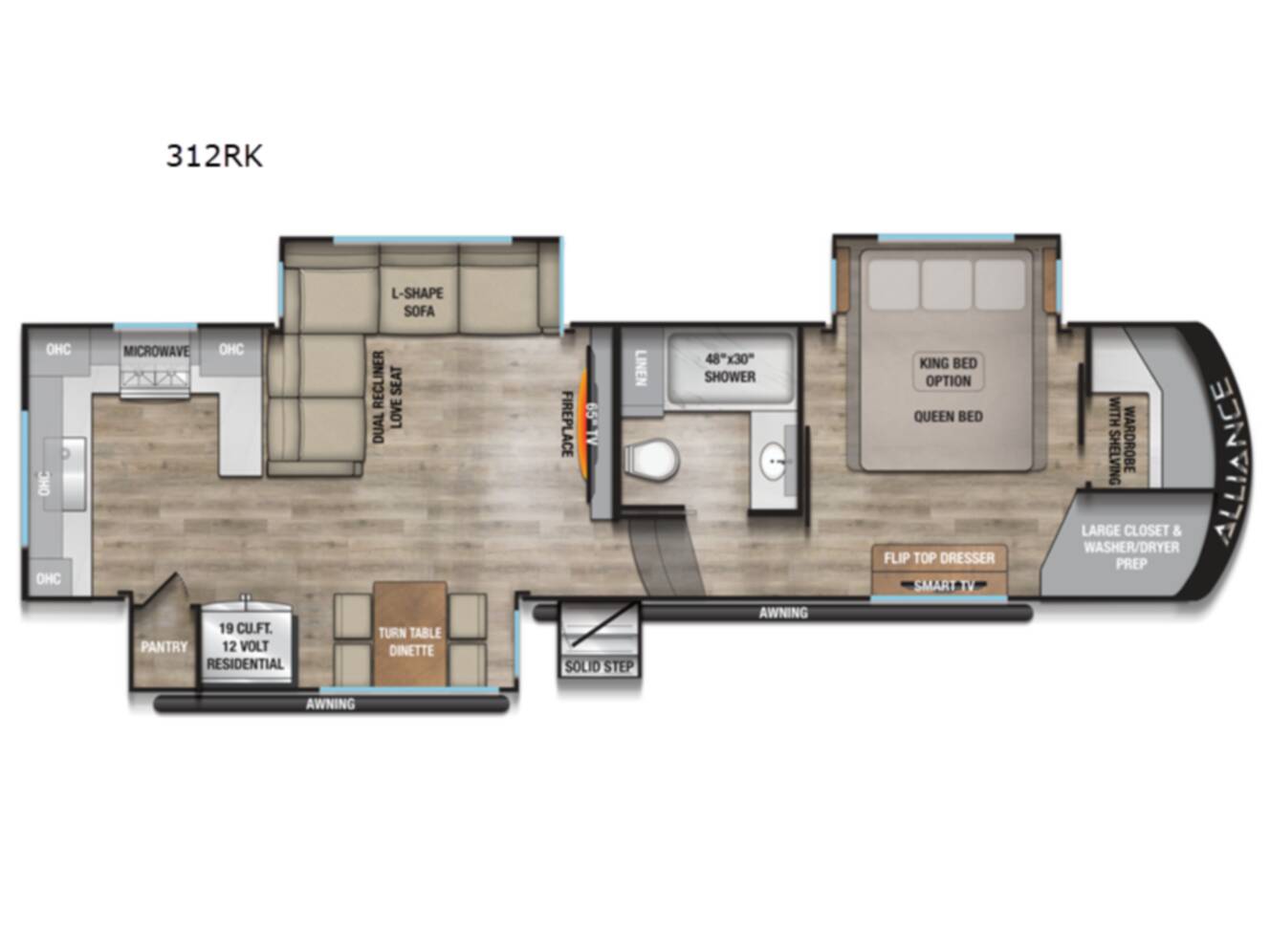 A photo of this 2027 Alliance Rv Paradigm 312RK