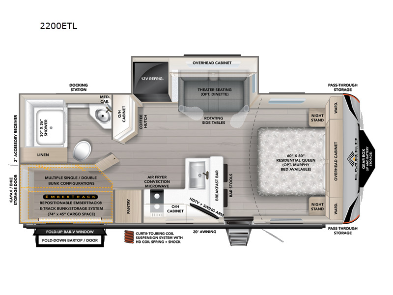 2027 Ember Rv Touring Edition 2200ETL in grand terrace CA