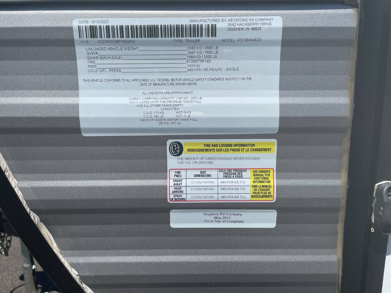 A photo of this 2023 Dutchmen ASPEN TRAIL LE 21BHWE
