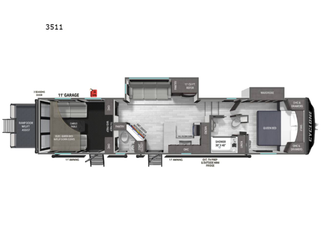 A photo of this 2027 Heartland Cyclone 3511