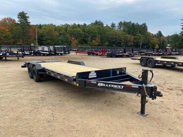 2026 HILLCREST 7X19+3 Powder Coated 17.6K I-Beam Equipment Traile in Loudon, NH