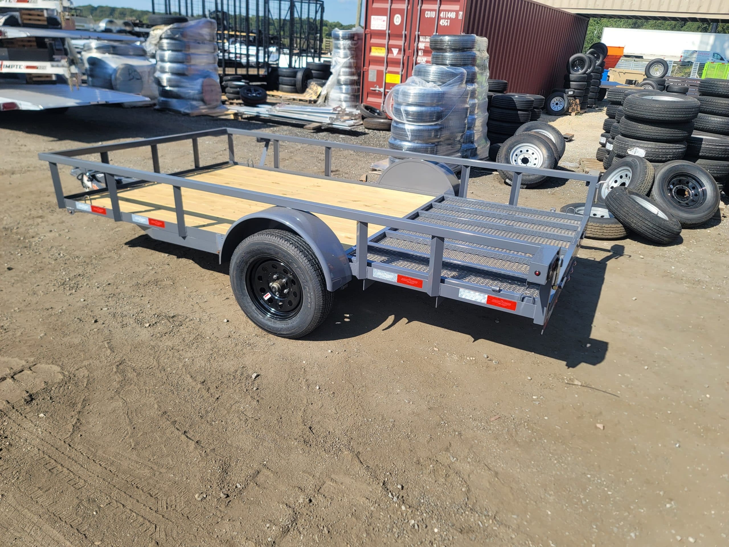 2026 down2earthtrailers 76x12ut utility atv mower trailer in Byron, GA