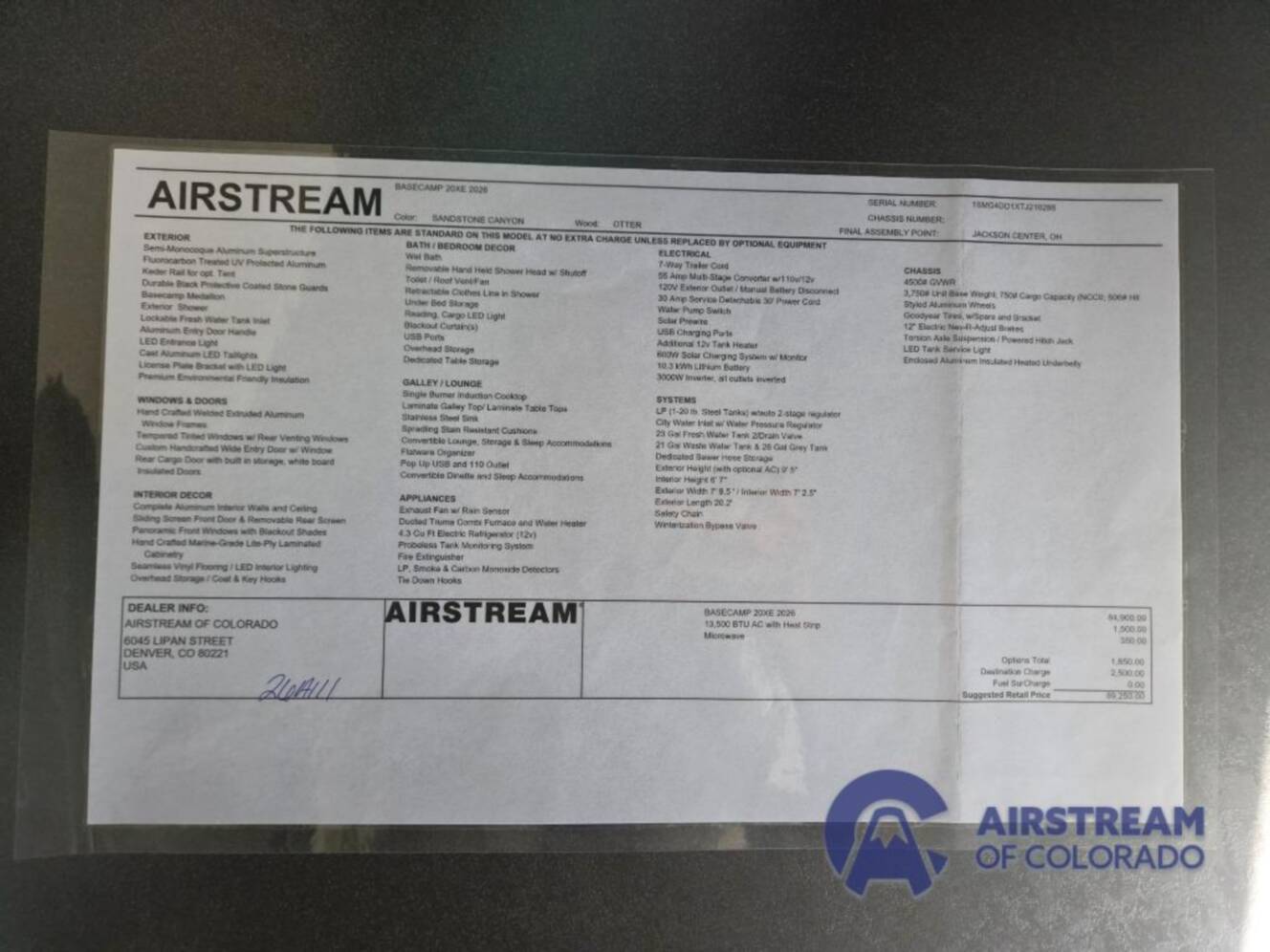 A photo of this 2026 Airstream Basecamp Xe 20Xe