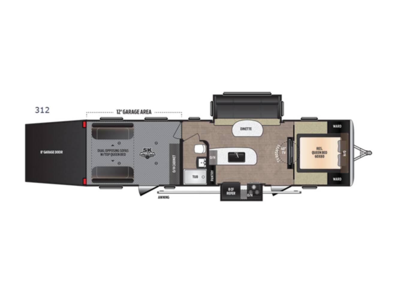 A photo of this 2018 Keystone Rv Impact 312
