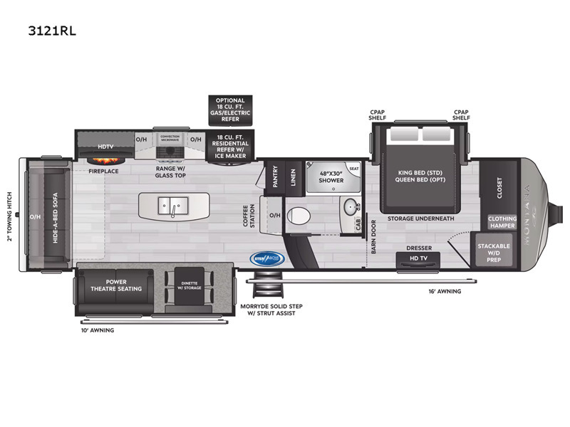 A photo of this 2022 Keystone Rv Montana Legacy 3121RL