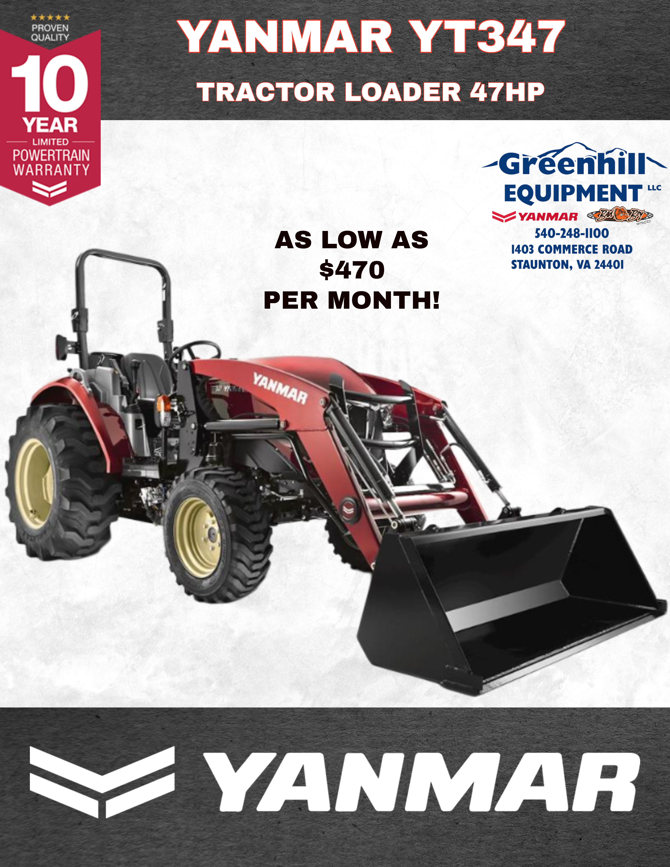 2026 Yanmar USA YT347 Loader Tractor in Staunton, VA