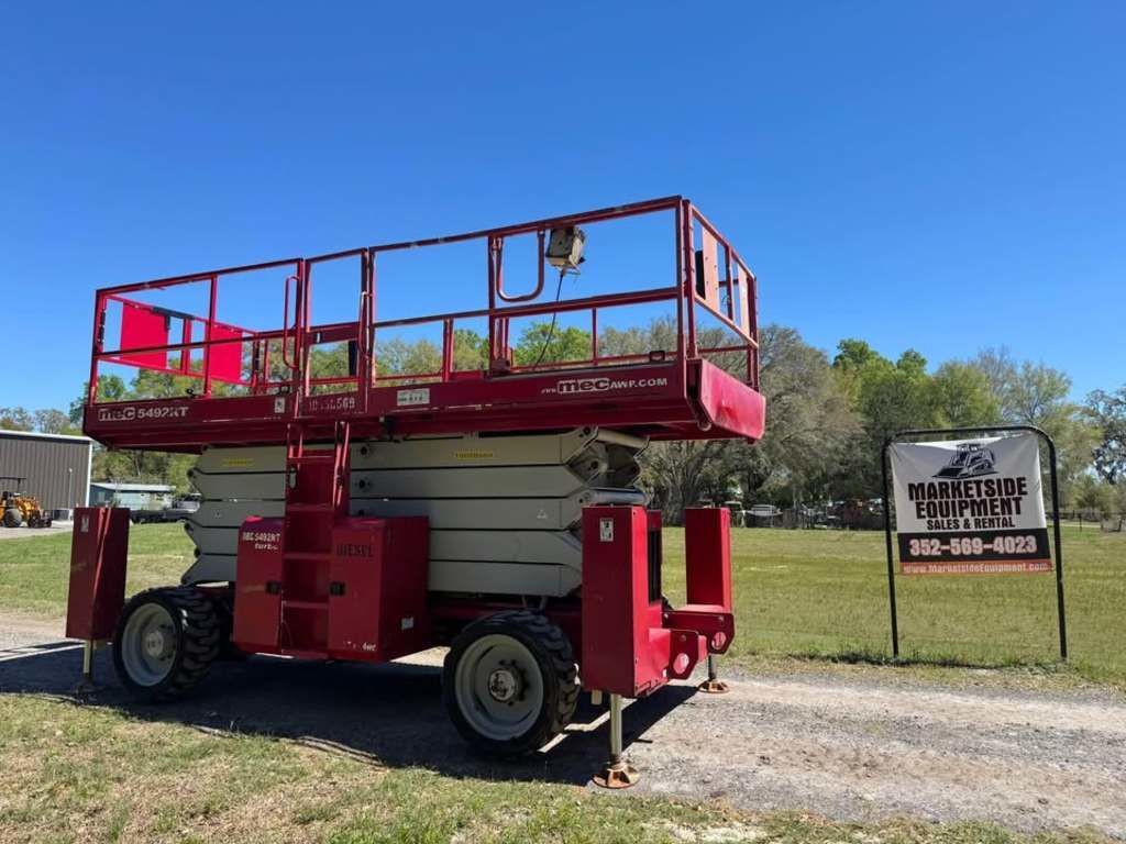 2012 MEC 5492 ROUGH TERRAIN SCISSOR LIFT in Bushnell, FL