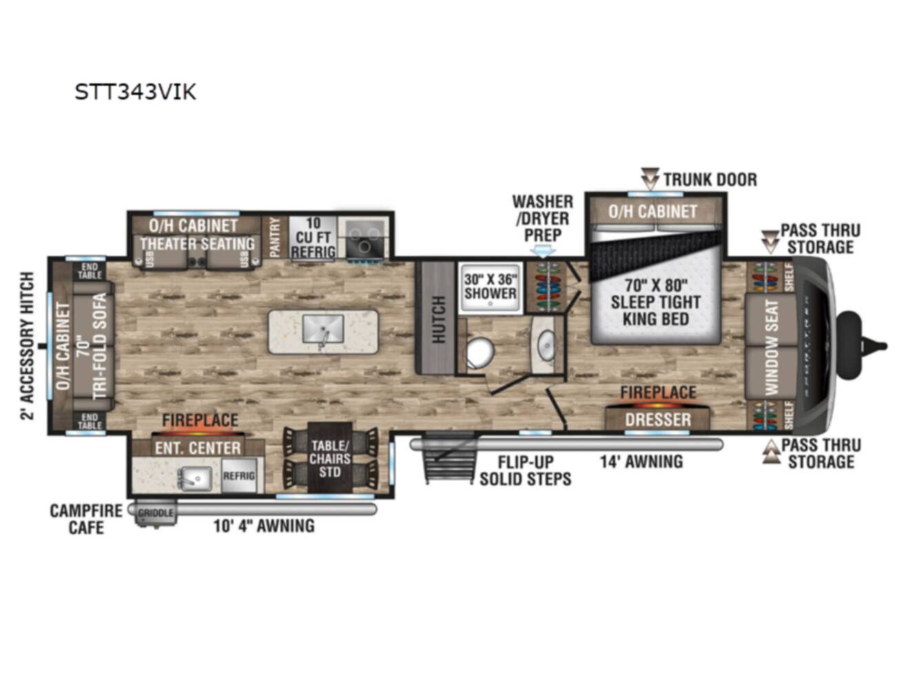 A photo of this 2023 Venture Rv SportTrek Touring Edition STT343VIK