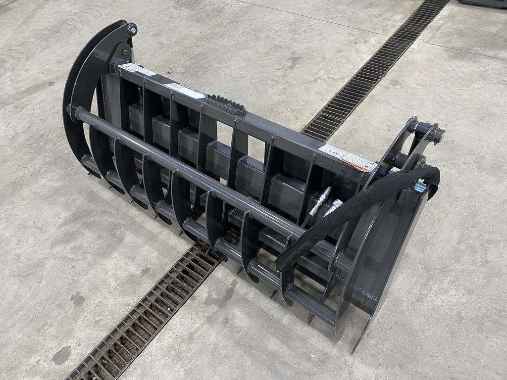 IronCraft 66 Compact Tractor Dual Cylinder Grapple Rake - Skid S in Turner, ME