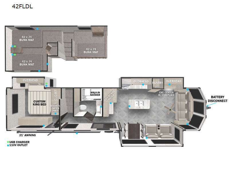 2023 Forest River Rv Wildwood Grand Lodge 42FLDL in holland MI