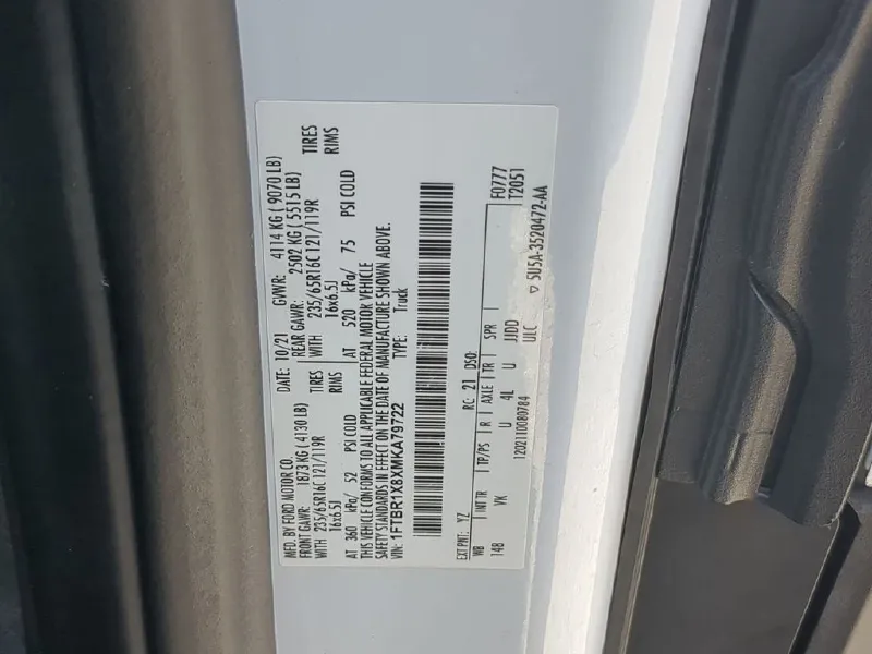 2021 FORD TRANSIT