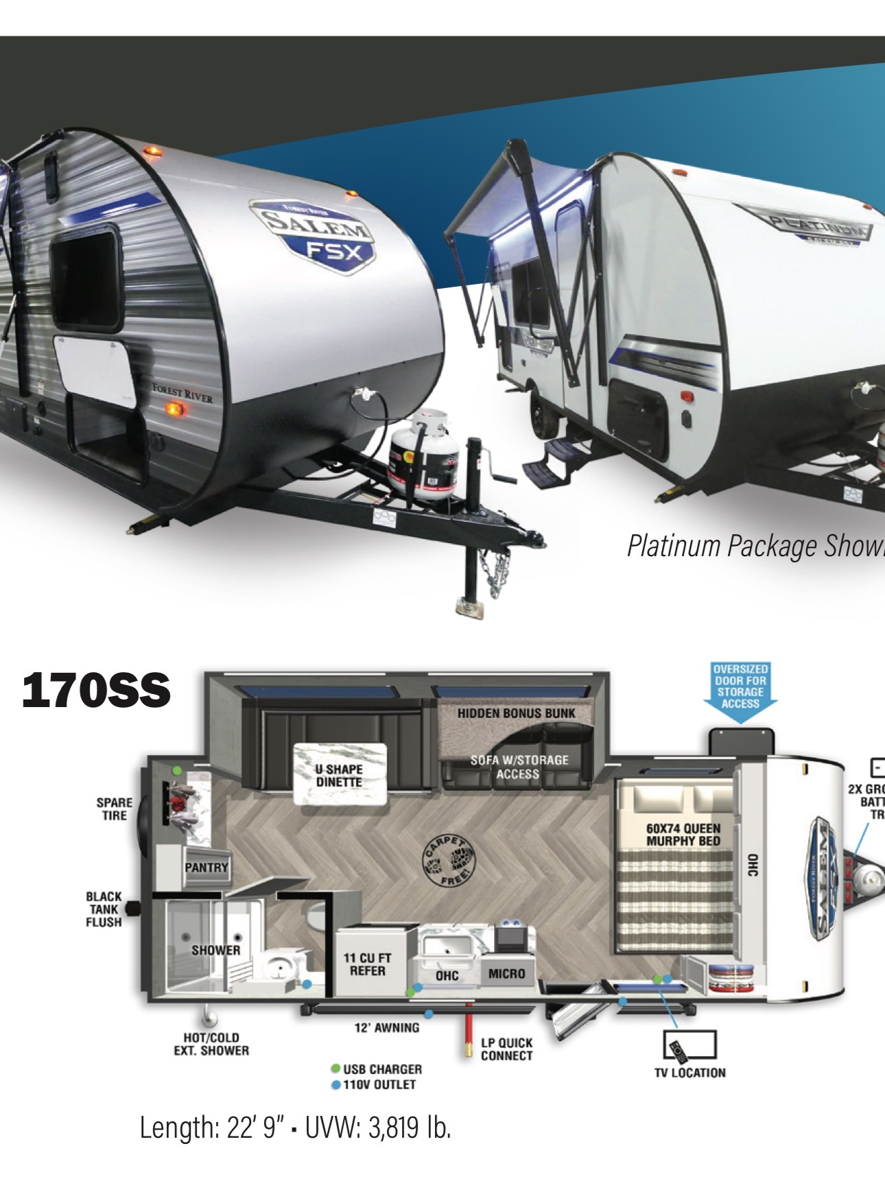 2022 Forest River SALEM FSX 170SS RV