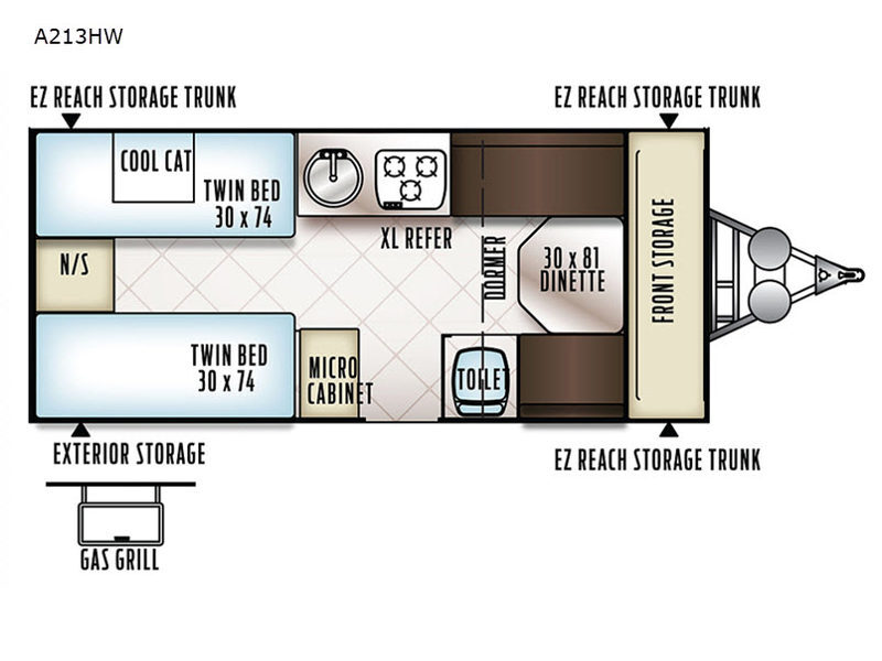 2018 Forest River Rv Rockwood Hard Side High Wall Series A213HW in warren MI