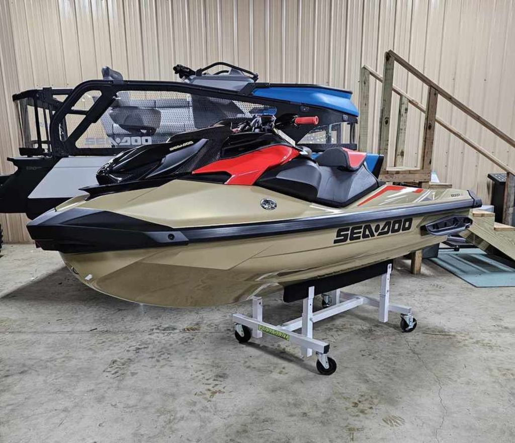 2025 Sea-Doo RXP-X 325 Tech, BRP Premium A, iBR Metallic Tan / La X 325 in London, KY