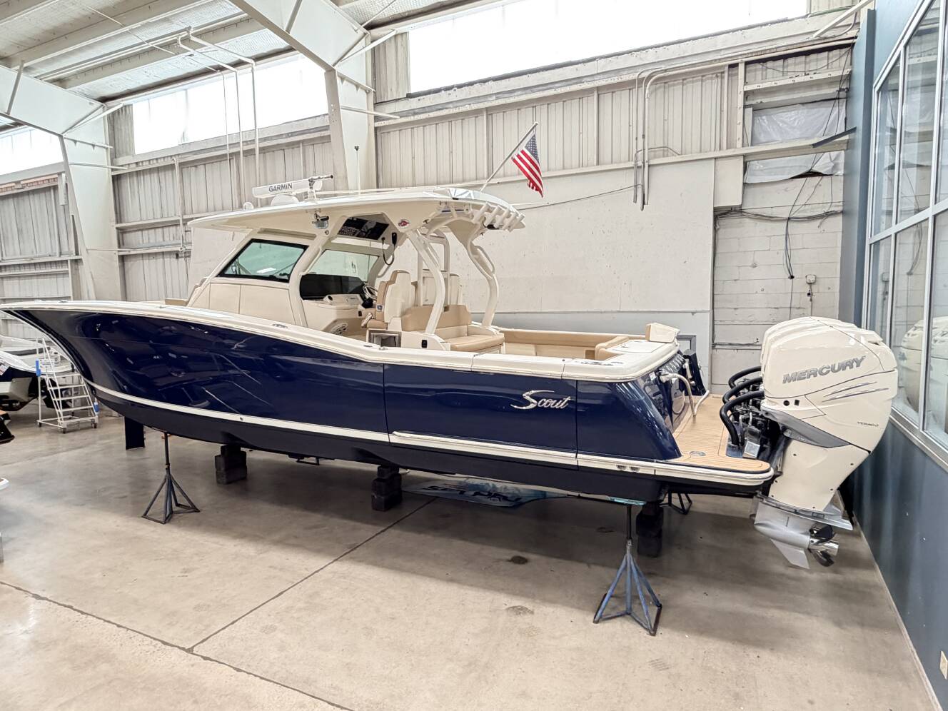 A photo of this 2020 Scout Boats 380 LXF