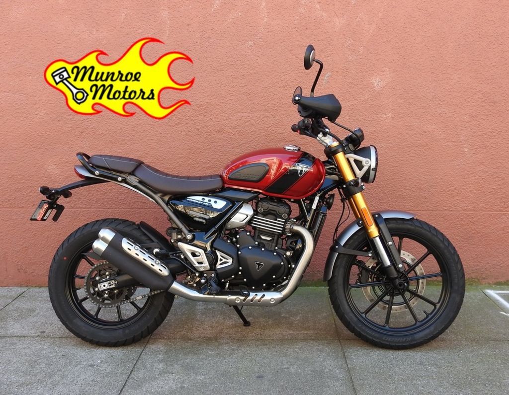 2025 Triumph Scrambler 400 X Carnival Red / Phantom Black 400 X in San Francisco, CA