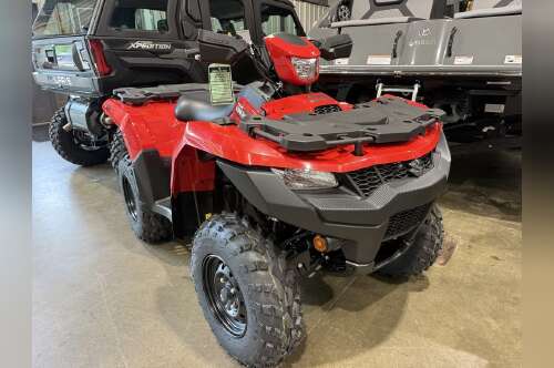 2025 Suzuki KingQuad 500AXi Power Steering in red wing MN