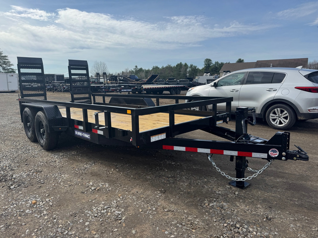 2026 SURE-TRAC 7X16 Powder Coated 14K Landscape Trailer W/Extra W in Loudon, NH
