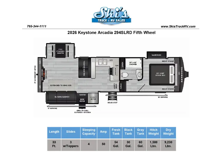 2026 Keystone Arcadia 294SLRD