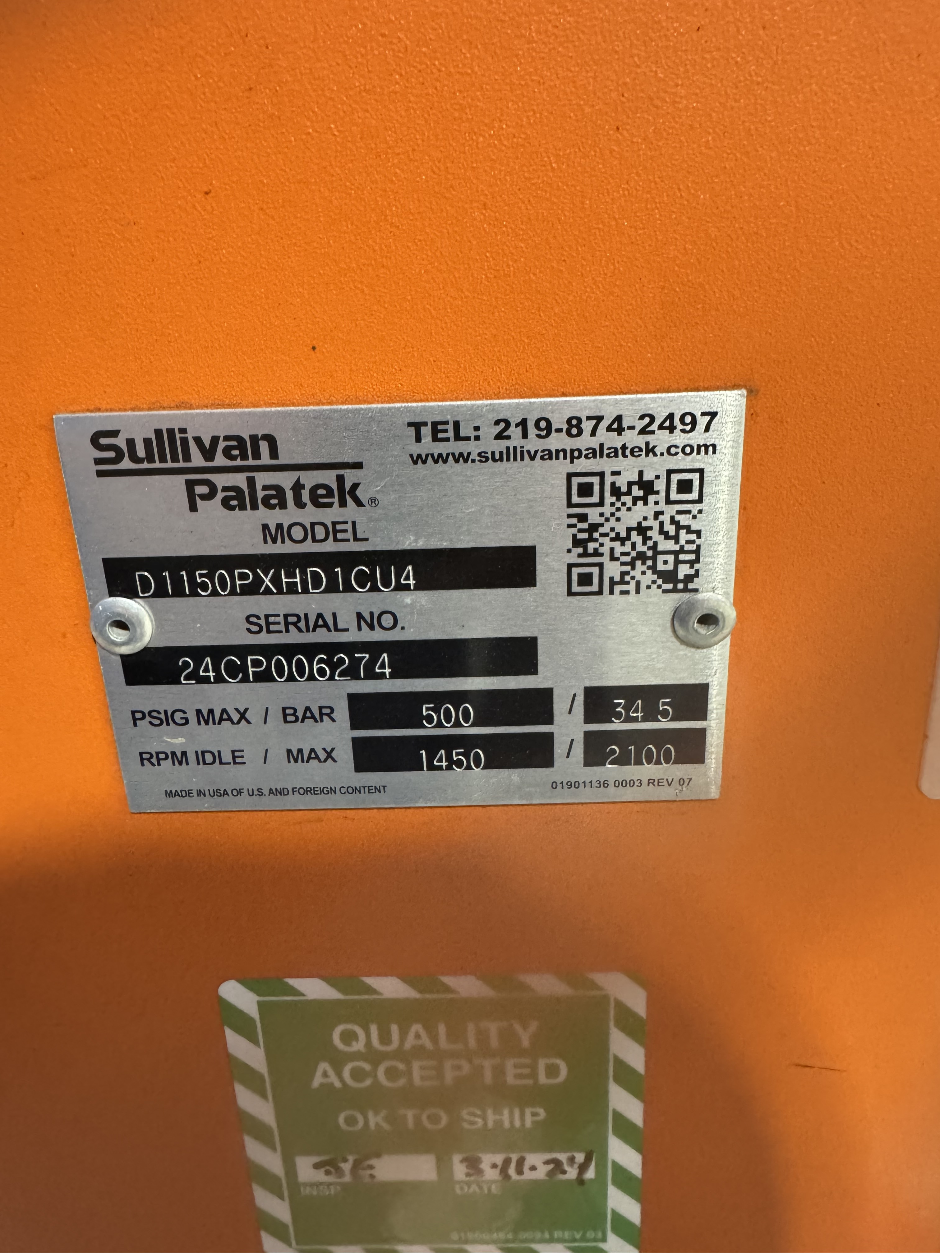 2025 SULLIVAN D1150PXDH1CU4 in Montgomery, TX