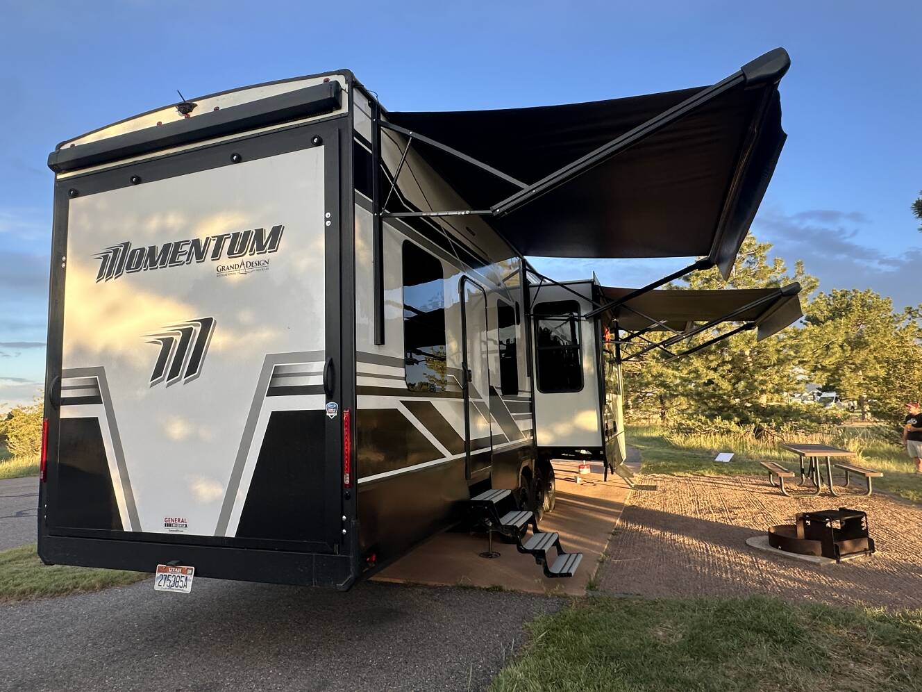 A photo of this 2025 Grand Design MOMENTUM M-CLASS 395MS