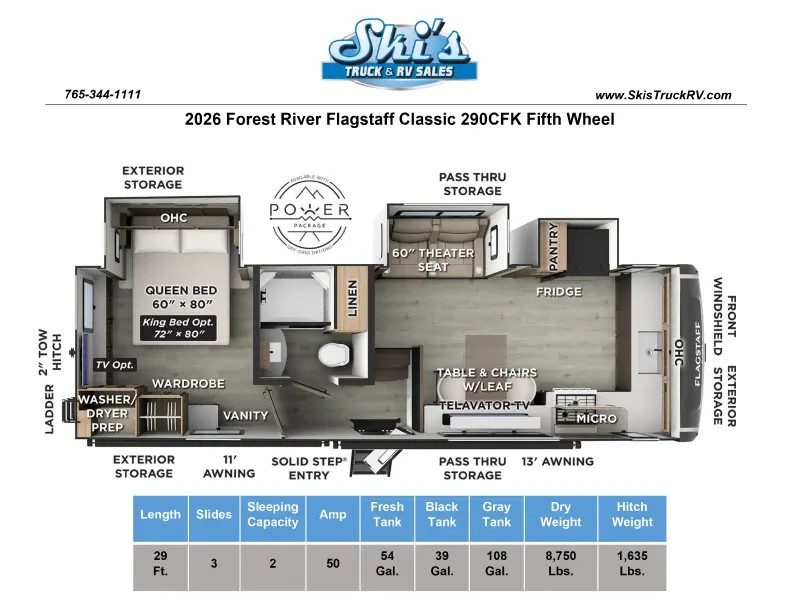 2026 Forest River Flagstaff Classic 290CFK