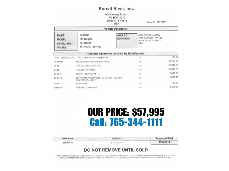 2026 Forest River Flagstaff Classic 290CFK