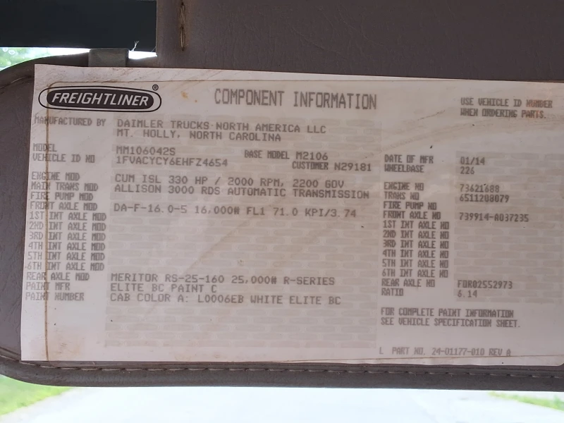 2014 FREIGHTLINER BUSINESS CLASS M2 106