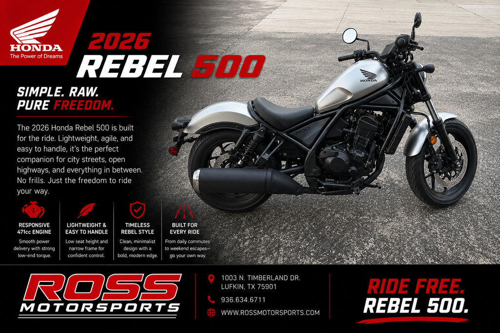 2026 Honda® Rebel 500 500 in Lufkin, TX