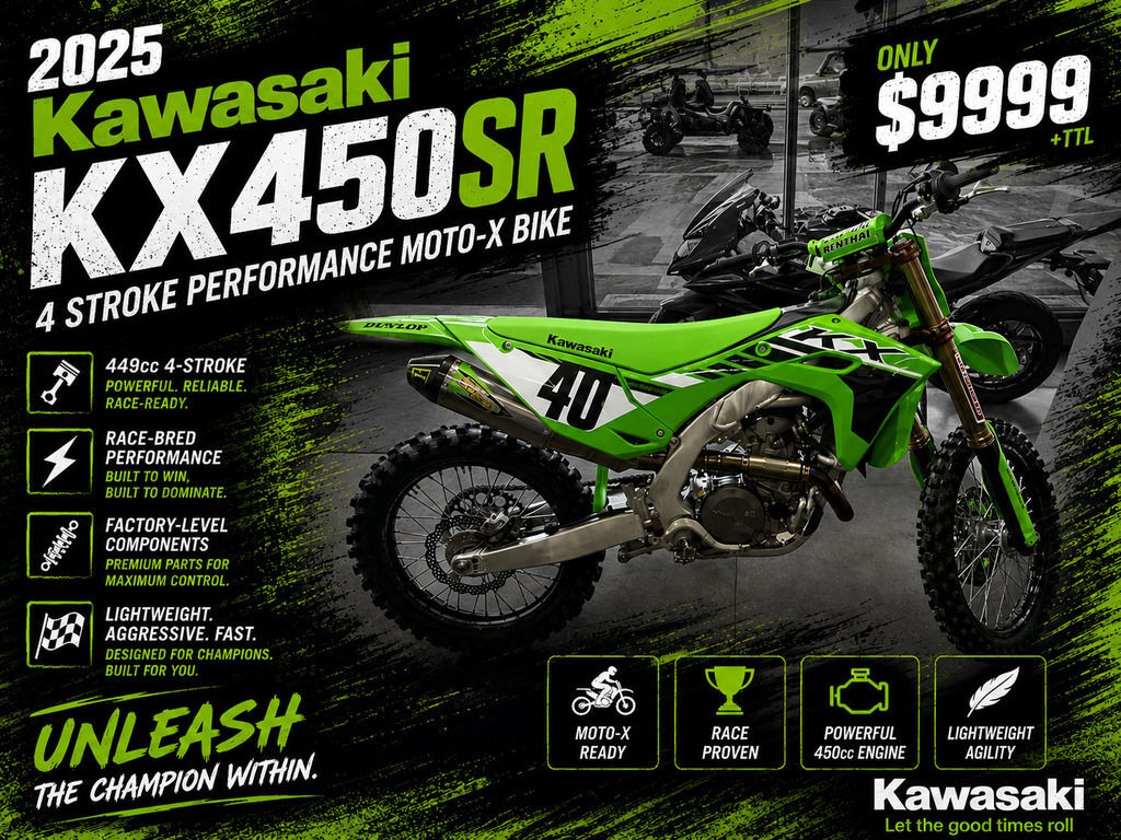 2025 Kawasaki KX 450SR 450SR in Lufkin, TX