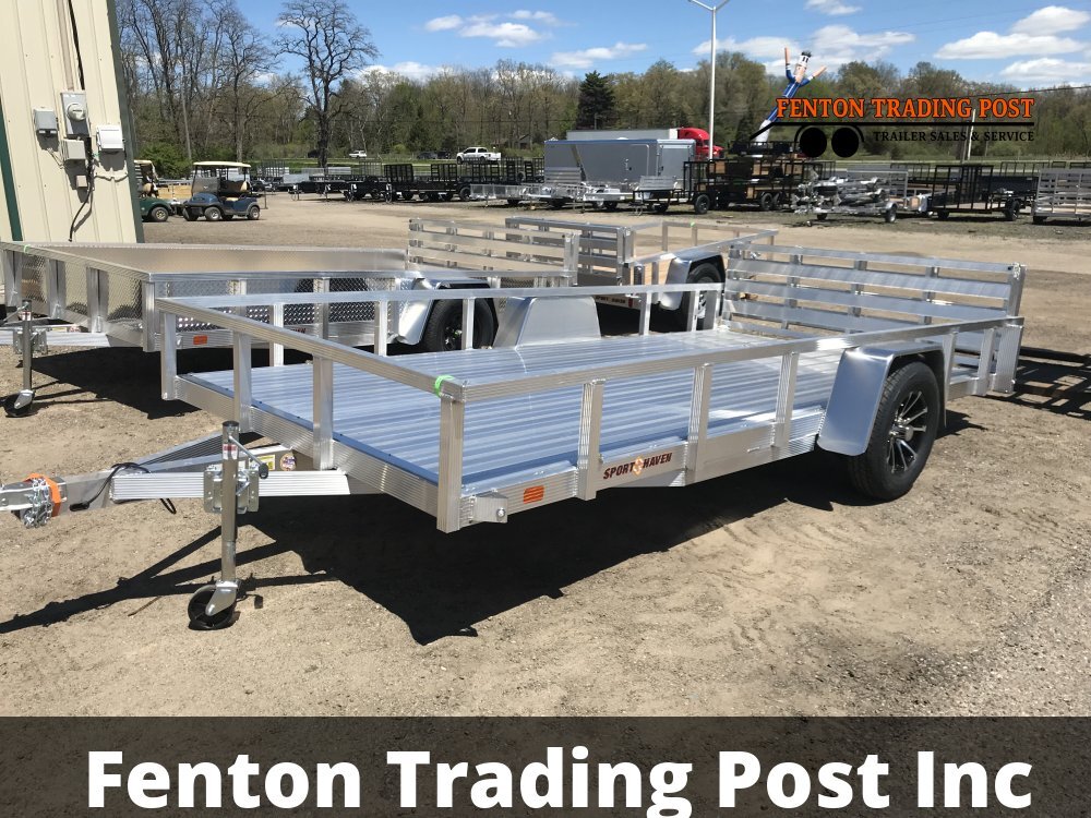 2026 Sport Haven AUT714D-F - 7x14 Deluxe Aluminum Deck & Bi-Fold Ramp in Fenton, MI