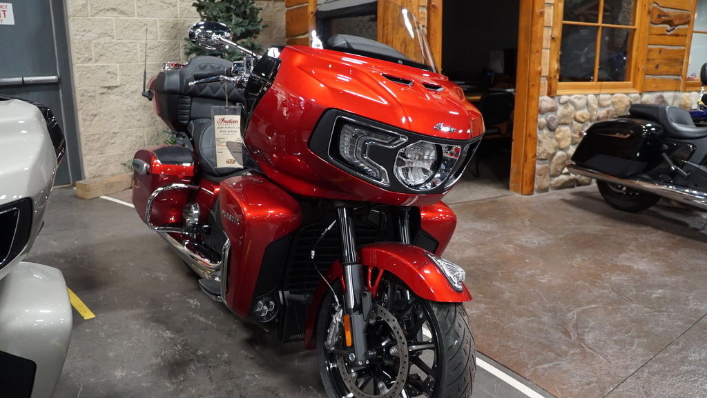 2026 Indian Motorcycle® Pursuit® Limited 112 w/PowerBand Audio Sunset Red Meta LIMITED in Watkins, MN