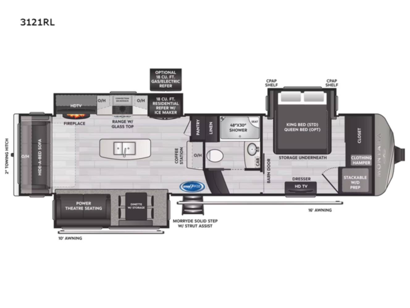 A photo of this 2022 Keystone Rv Montana Legacy 3121RL