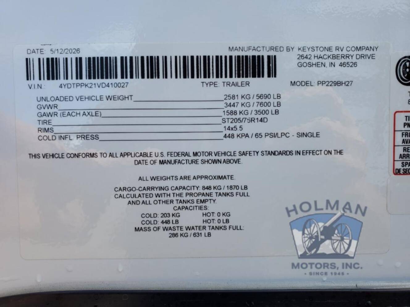 A photo of this 2027 Keystone Rv Passport 229BH