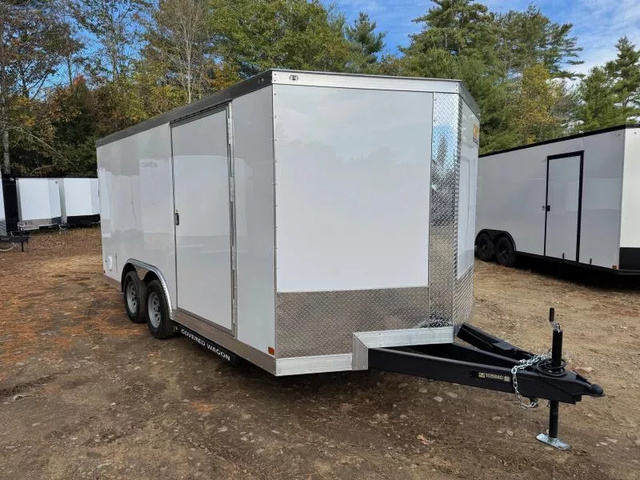 2026 COVERED WAGON 8.5x16 Enclosed 7K Cargo Trailer w/PolyCore & Barn in Loudon, NH