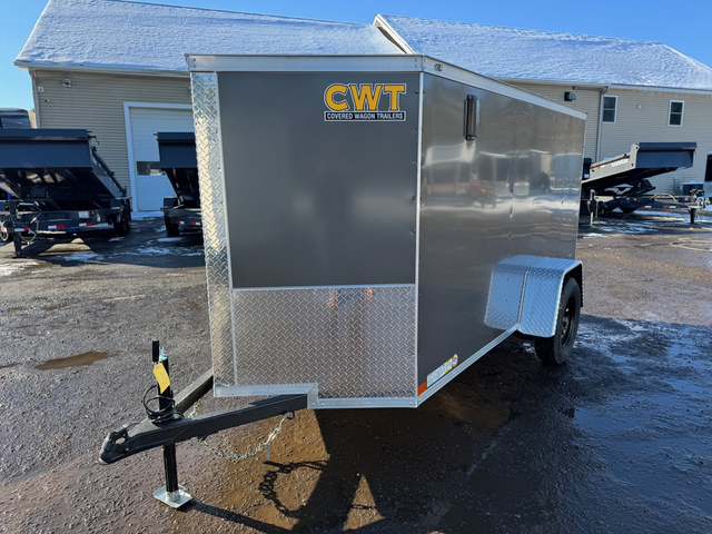 2026 COVERED WAGON 5x10 Enclosed 3K Cargo Trailer w/PolyCore & Swing in Loudon, NH