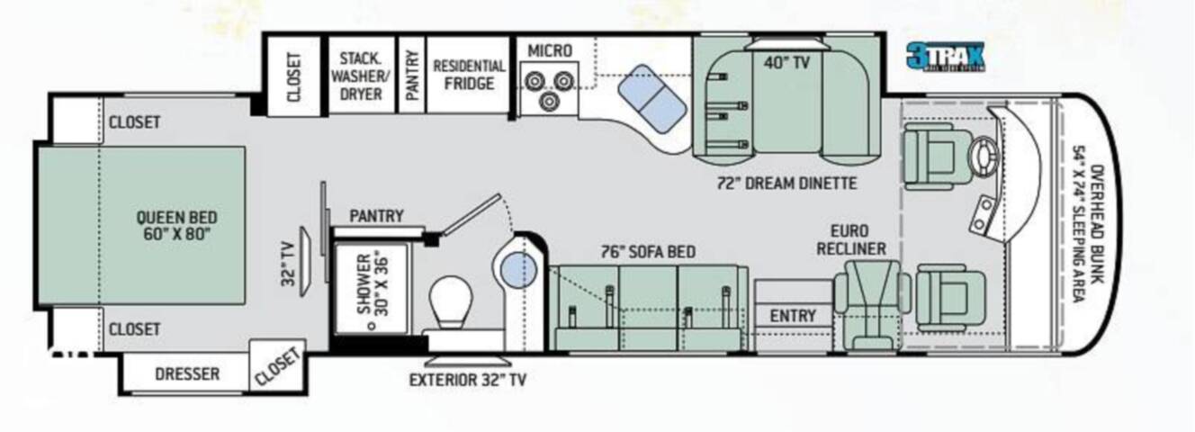 A photo of this 2019 Thor Motor Coach Palazzo 33.2