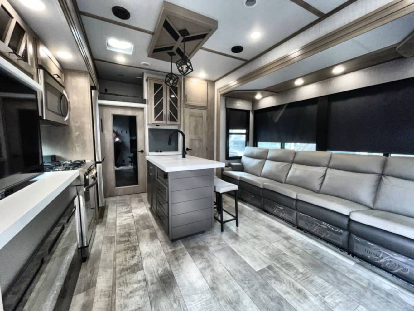 A photo of this 2023 Grand Design MOMENTUM M-CLASS 410CL