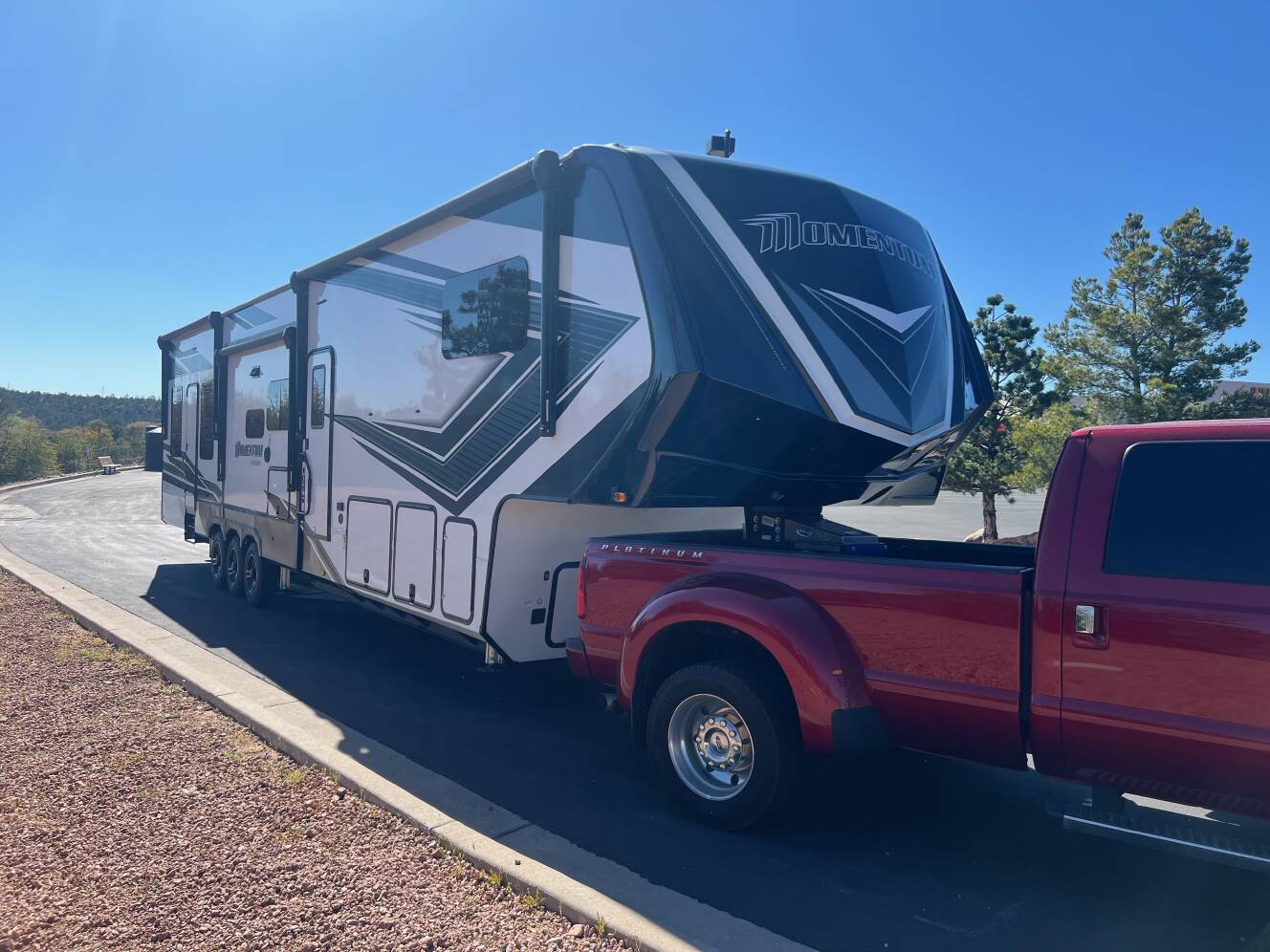 A photo of this 2023 Grand Design MOMENTUM M-CLASS 410CL