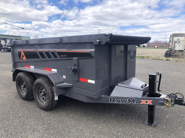 2026 RAWMAXX 5X10 10K Powder Coated Dump Trailer W/ 32" Sides, in Bangor, ME