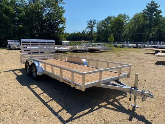 2026 SPORT HAVEN 7x18 Aluminum 7K Landscape Trailer w/Rear Ramp Gat in Loudon, NH