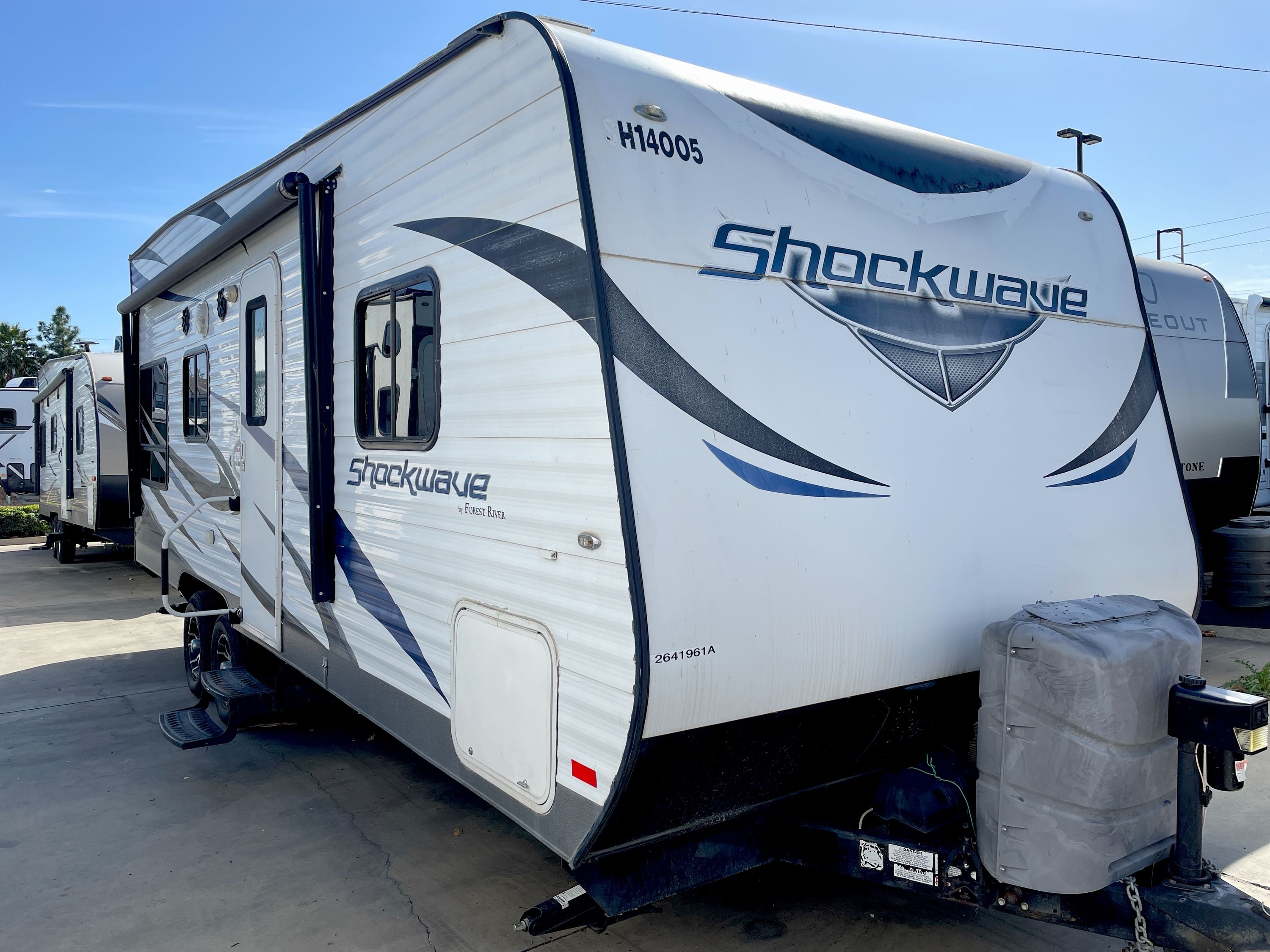 2014 Forest River SHOCKWAVE MX 21FQMX Travel Trailer Toy Hauler RV