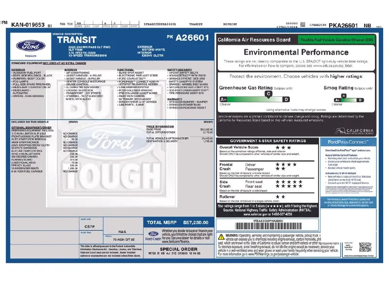 2023 FORD TRANSIT