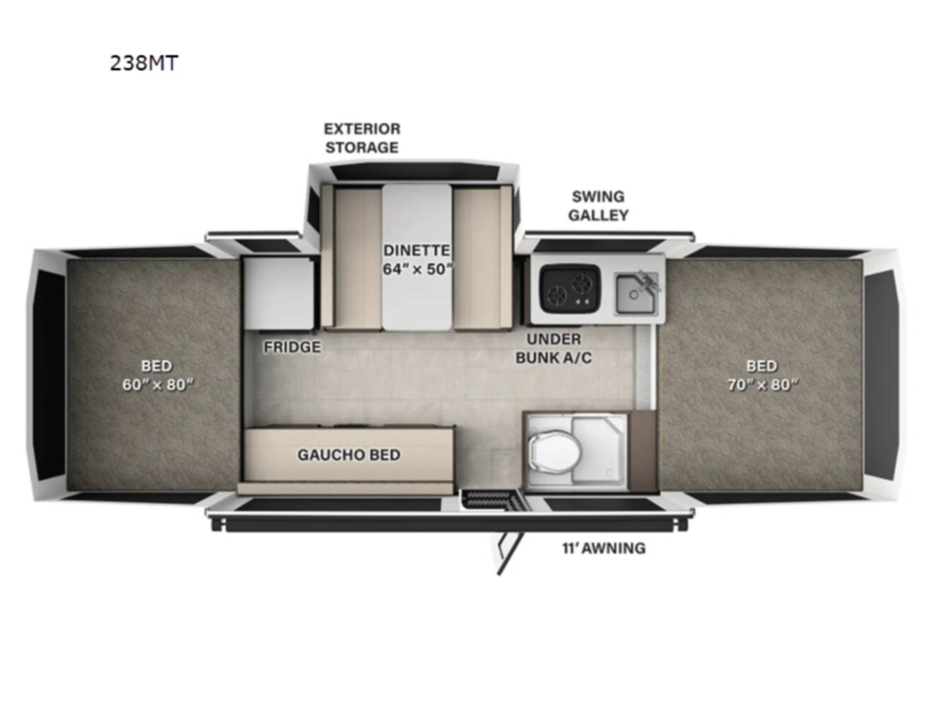 A photo of this 2026 Forest River Flagstaff Tent 238MT