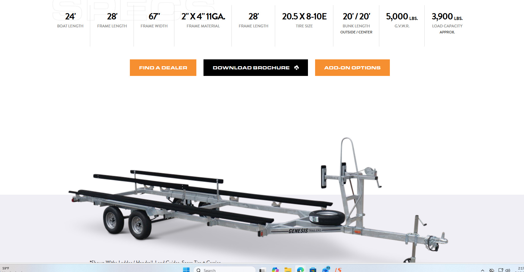 2026 Genesis Trailers PF24T in green lake township MI