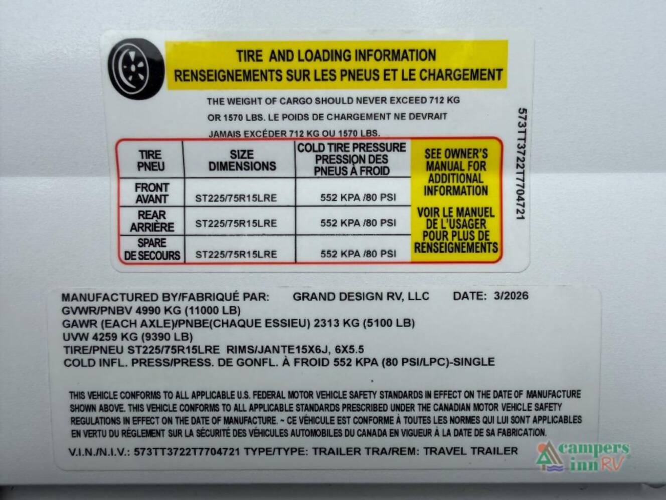 A photo of this 2026 Grand Design Transcend Xplor 335BHT