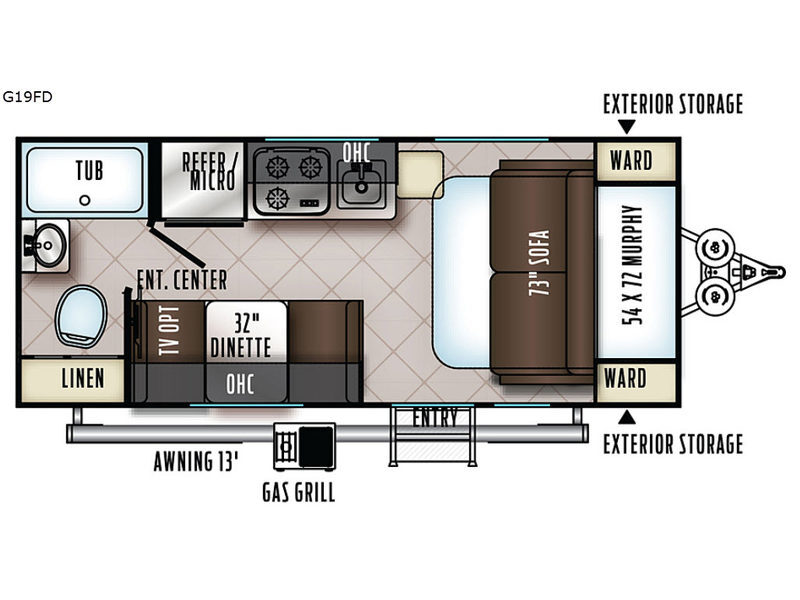 2018 Forest River Rv Rockwood GEO Pro 19FD G19FD in irwin PA