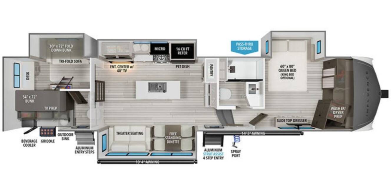 A photo of this 2026 Grand Design Influence 3704BH