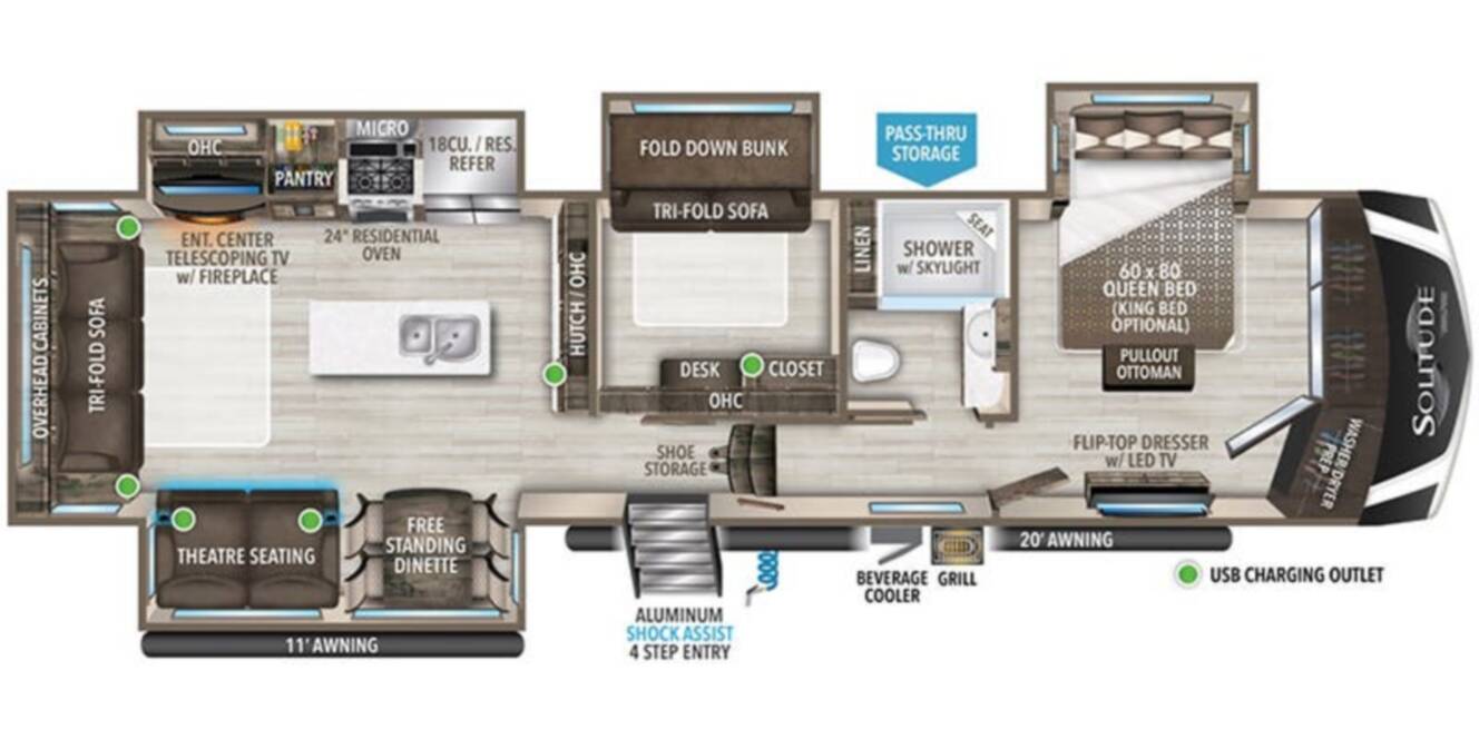 A photo of this 2023 Grand Design Solitude 378MBS